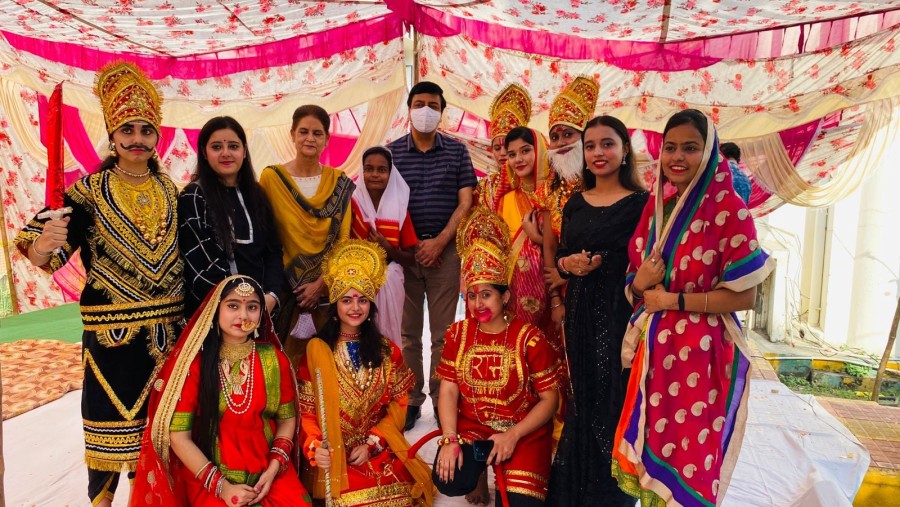 Ramnavmi celebration organised by cultural committee. Students performed scenes from the Ramayan
