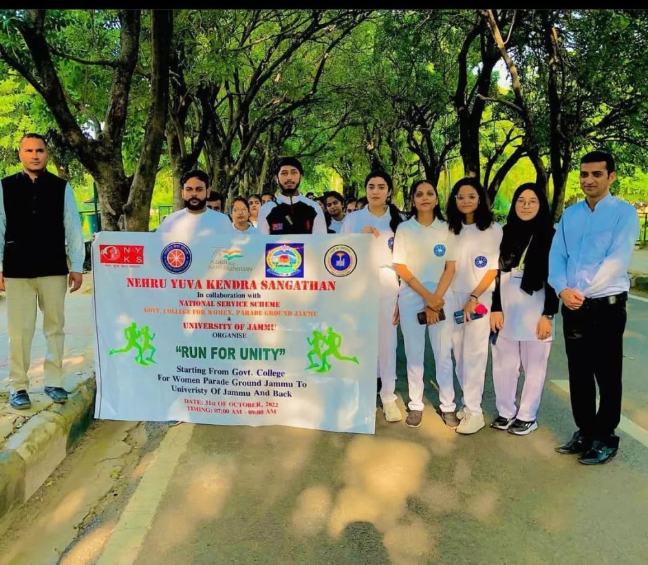 RUN FOR UNITY in collaboration with NYKS and Jammu University.
